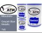 Preview: Mitsubishi, Grayish Blue Metallic, T48: 500ml Lackdose + 500ml Klarlack + 250ml Härter - Set, von ATW Autoteile West.